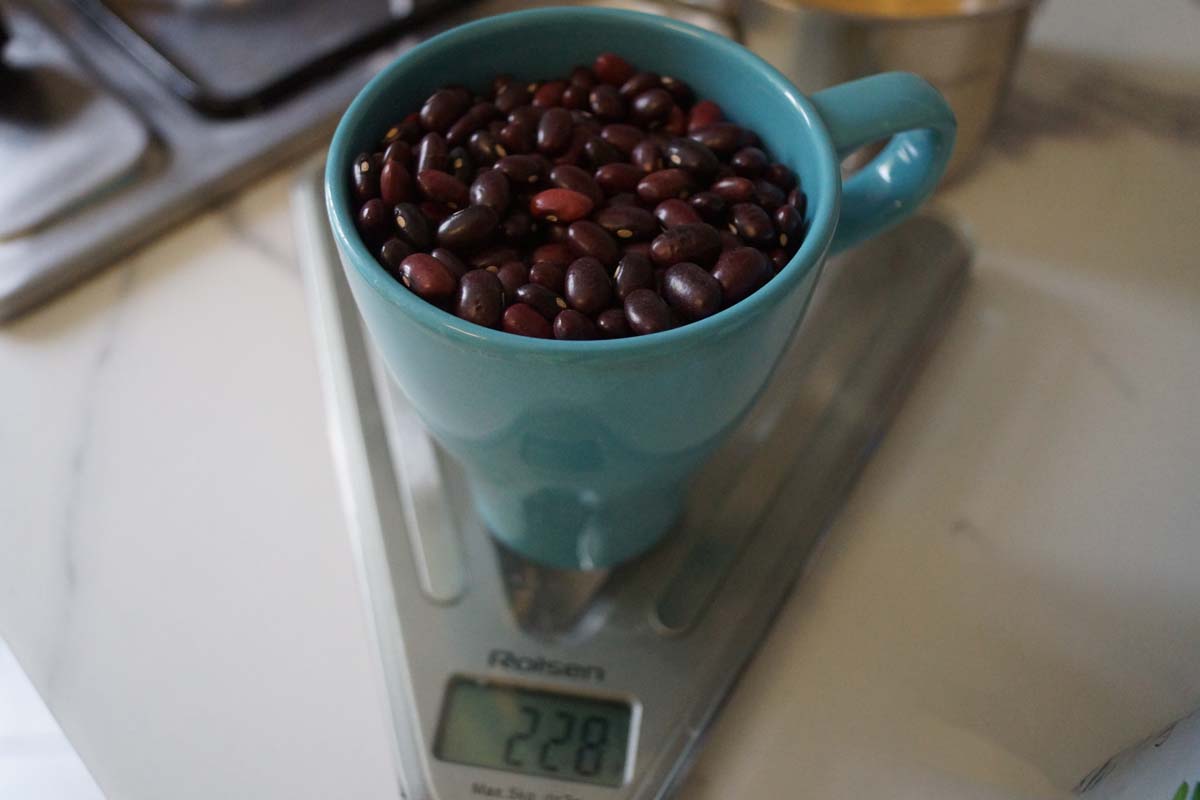 mesurer les haricots