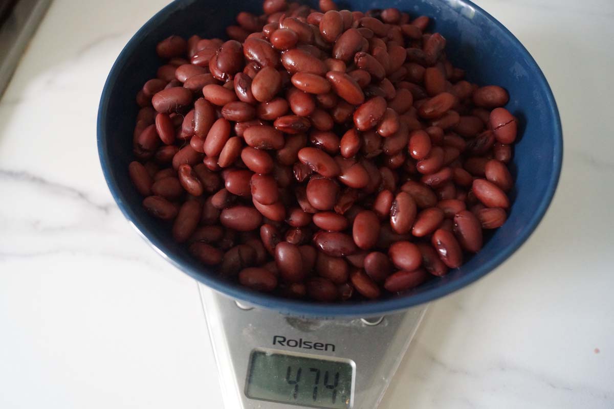 les haricots sont bouillis