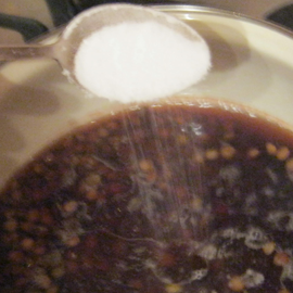 lentilles salées