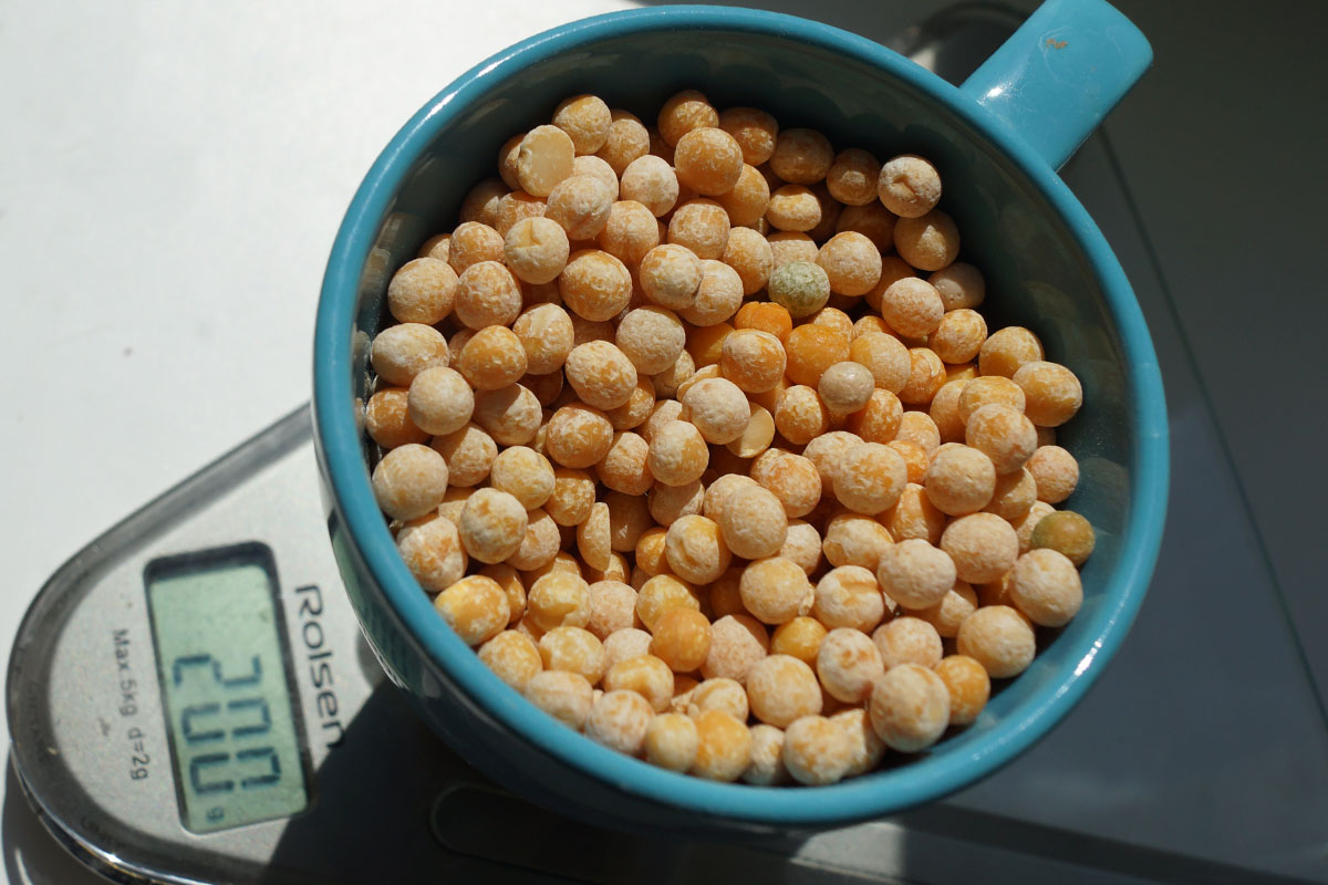 1 tasse de pois