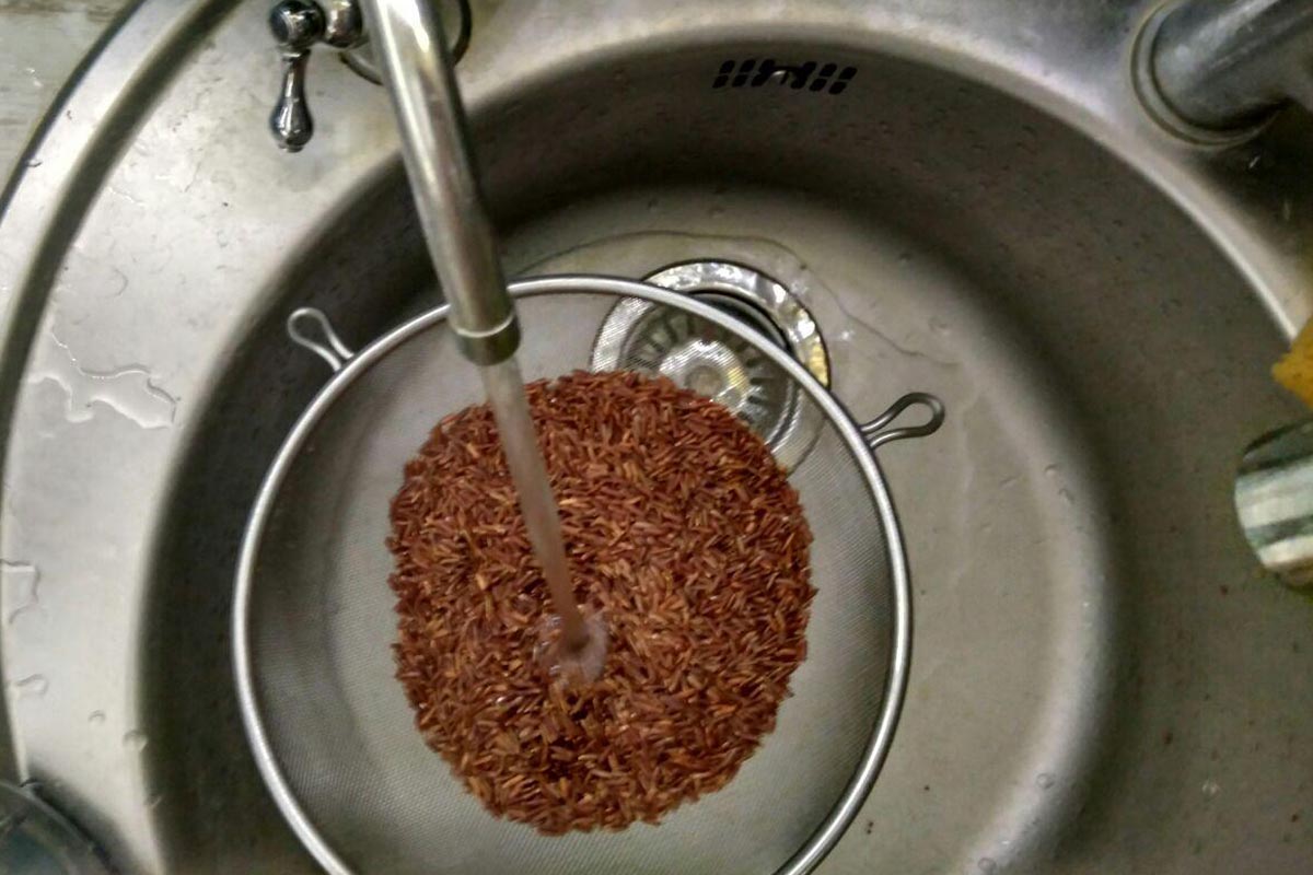 comment faire cuire du riz rouge lavé