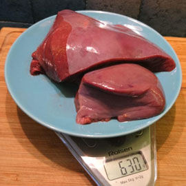 foie de boeuf cru