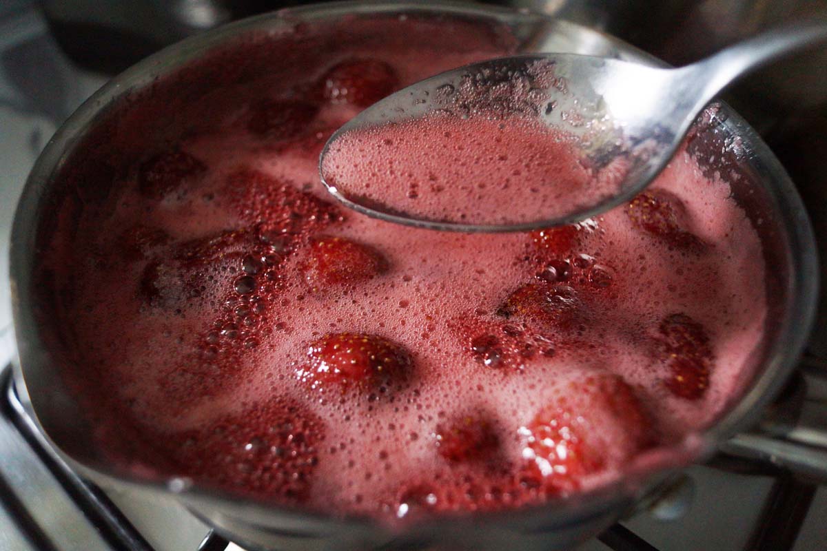 mousse de fraise